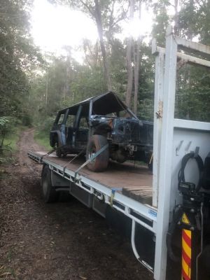 A vehicle was removed after being abandoned in Mapleton National Park.